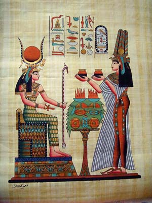 Pintura de Nefertari e Isis